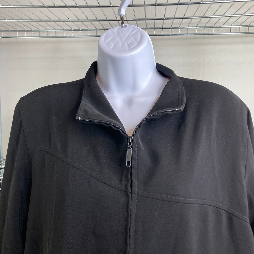 Chico's Design Women's Versatile Black Full Zip Jacket Size 2‎ Large Packable - Picture 3 of 11